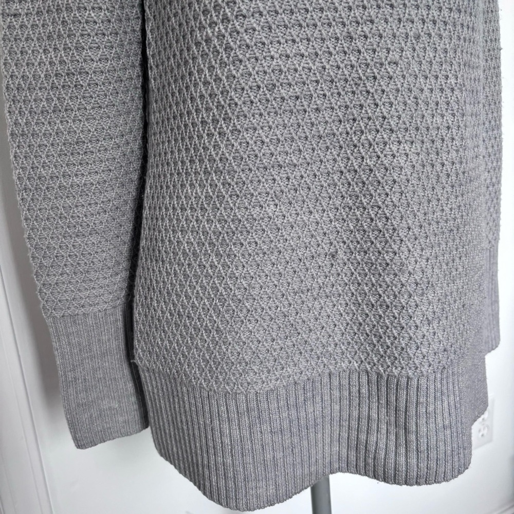 NOEL ASMAR Grey waffle knit wool turtleneck sweater XS - Picture 4 of 8